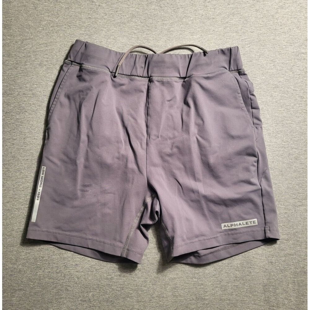 Alphalete Premium Shorts‎ Mens Size Small LDB More 1502 Utility Gray Adjustable